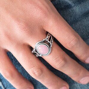Paparazzi Jewelry Accessories - Peacefully Peaceful - Pink Ring - Vintage